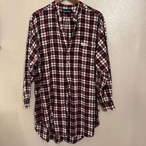 Ralph Lauren Plaid Cotton Flannel Nightshirt L